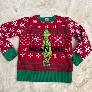 Festive Red and Green Grinch Sweater